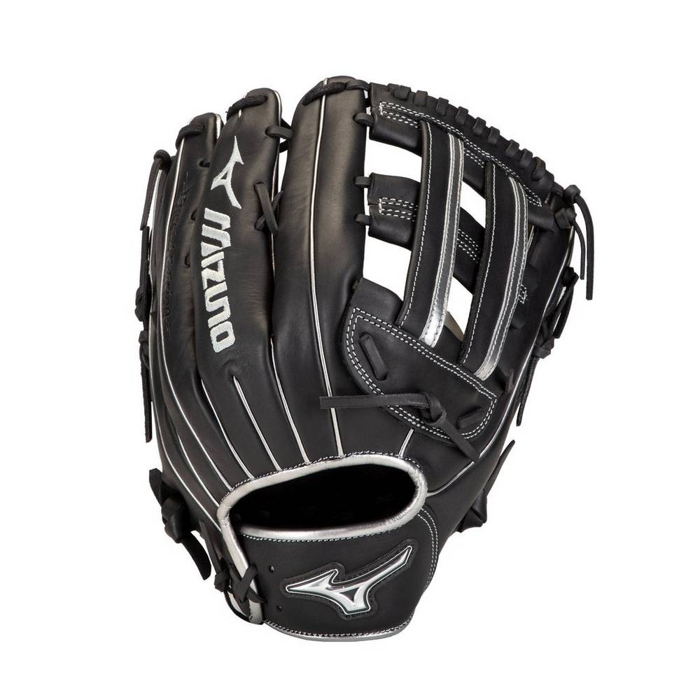 Mizuno Men's MVP Prime SE Slowpitch Softball Glove 13" Black/Silver (312856-IZC)